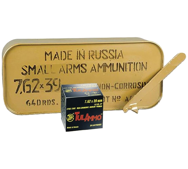 Picture of Tulammo 7.62X39 122Gr HP 640Rd Tin (Steel Cased)