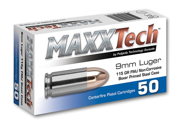 Picture of Tulammo Maxxtech 9Mm Steel 115Gr Fmj 50Rd 1000Cs