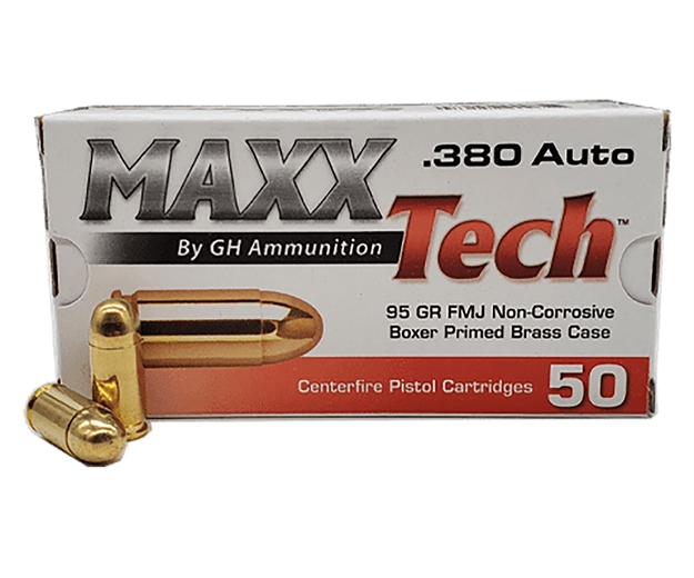 Picture of  Maxxtech Ptgb380b Brass Pistol  380Acp 95Gr Full Metal Jacket 50 Per Box/20 Case