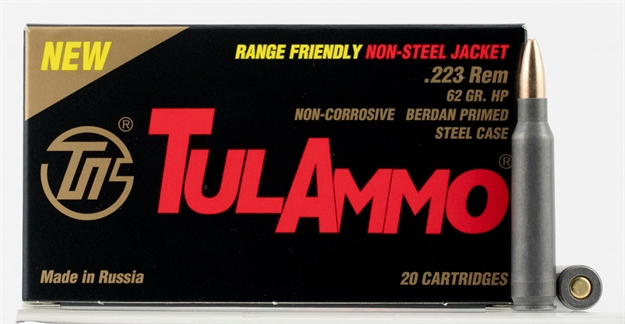 Picture of Tulammo Ta223624 Centerfire Rifle 223 Remington/5.56 Nato 62 GR Hollow Point 20 Bx/ 50 CS