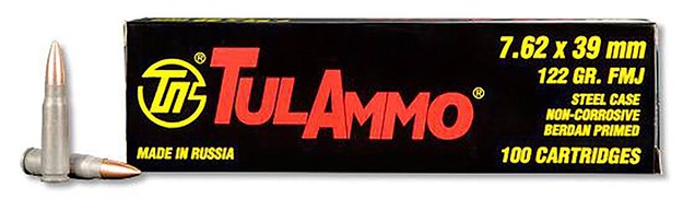 Picture of Tulammo Ul076210 Rifle  7.62X39mm 122 GR Full Metal Jacket (Fmj) 100 Bx/ 10 CS