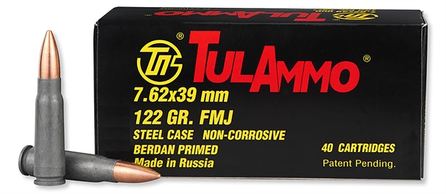Picture of Tulammo Ul076240 Rifle  7.62X39mm 122 GR Full Metal Jacket (Fmj) 40 Bx/ 25 CS