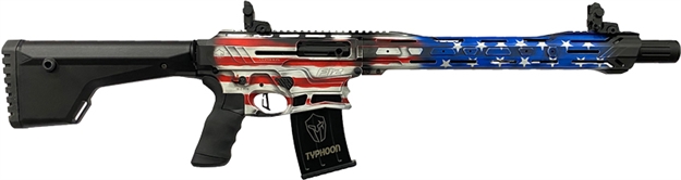 Picture of Typhoon Defense Industries Defense F12 Sport 12Ga 18.5" 3-5Rd Mag Amer Flag