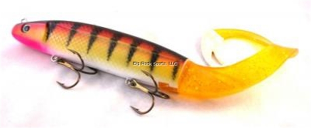 Picture of Tyrant Jerkbait, 14", 8 Oz, 2 - 4/0 Wide Gap Trebles, River Walleye W/Replaceable Tail