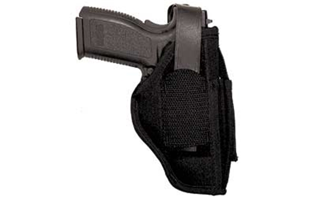 Picture of  Uncle Mike's 70150 Sidekick Hip Holster Iwb/Owb Size 15 Black Kodra Nylon Belt Clip Fits Large Semi-Auto Fits 3.75-4.50" Barrel Ambidextrous