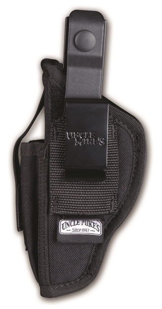 Picture of Uncle Mike's 70020 Sidekick Hip Holster Iwb/Owb Size 02 Black Kodra Nylon Belt Clip Fits Med/Large DA Revolver Fits 3-4" Barrel Ambidextrous MO70020 043699700202