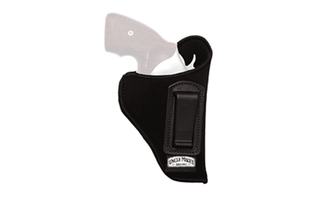 Picture of  Uncle Mike's 89161 Inside The Pants Holster Iwb Size 16 Black Suede Like Belt Clip Fits Med/Large Semi Autos Fits 3.25-3.75" Barrel Right Hand 043699891610