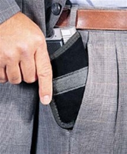 Picture of  Uncle Mike's 87444 Inside The Pocket Holster Open Top Size 04 Black Nylon Pocket Fits Subcompact 9/40 Auto Right Hand