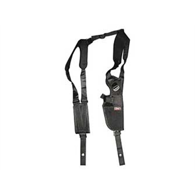 Picture of  Uncle Mike's 75151 Pro-Pak Vertical Shoulder Holster Shoulder Size 15 Black Nylon Harness Fits Large Semi-Auto Fits 3.75-4.50" Barrel Right Hand