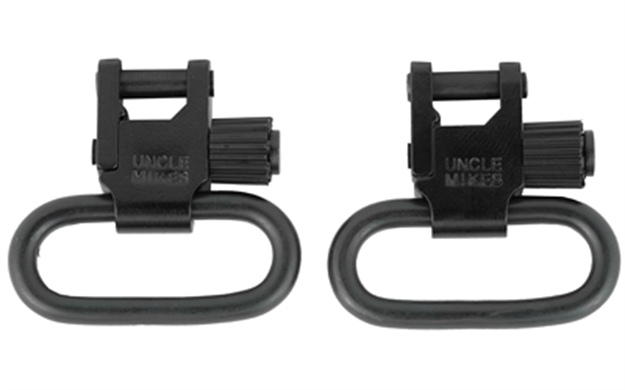 Picture of  Uncle Mike's 13112 Super Swivel  Quick Detach 115 Rgs Tri-Lock Blued 1" Loop For Most Rifles W/Wood Forend