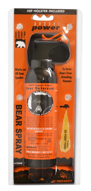 Picture of Udap Industries Inc Safety Orange Bear Spray, 2% Crc, 7.9Oz 225Gr W/Hip Holster Clampack 12VHP