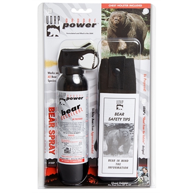 Picture of  Udap 15Cp Super Magnum Bear Spray  OC Pepper Range UP TO 35 FT 9.20 OZ Includes Chest Holster 679354000167
