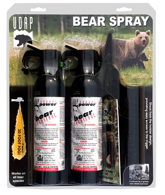 Picture of Udap 9.2Oz-260G Magnum Bear Spray W/ Plastic Grizguard Holster2 Pack