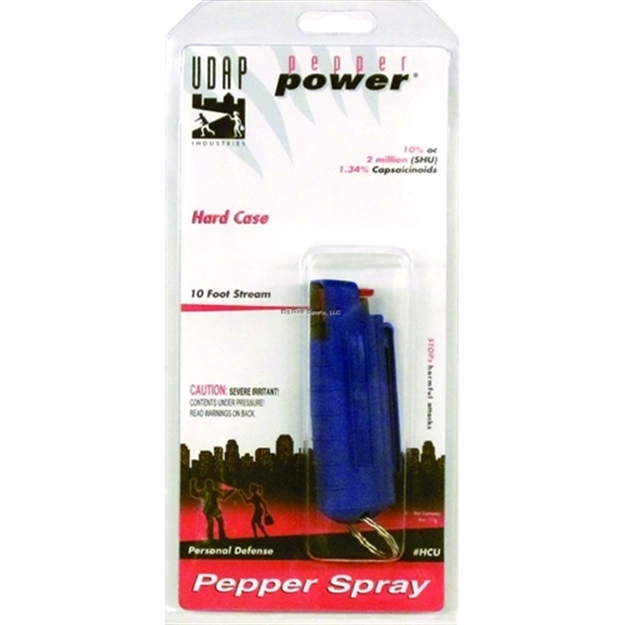 Picture of Udap Industries Inc Hard Case Pepper Spray, 10 FT Ballistic Stream Spray, 10% Oc, 1/2Oz 11G  Blue