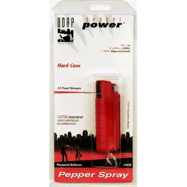 Picture of Udap Industries Inc Hard Case Pepper Spray, 10 FT Ballistic Stream Spray, 10% Oc, 1/2Oz 11G  Red