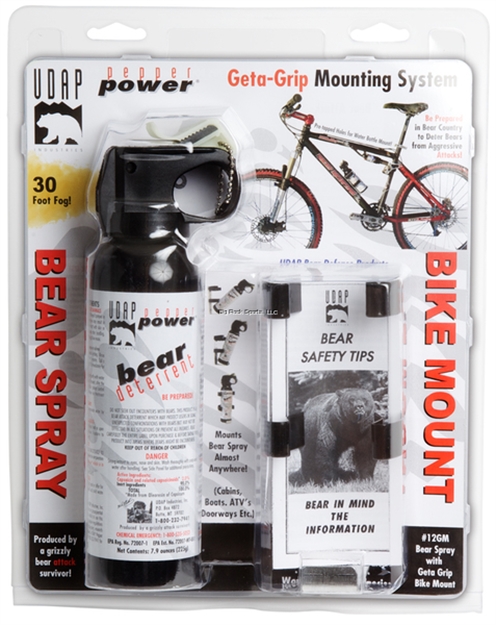 Picture of Udap Industries Inc Bear Spray With Geta-Grip Bike Mount, 30 FT Fog, 7.9Oz., 225G