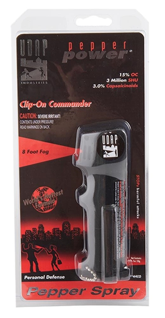 Picture of Udap Industries Inc Clip-On Commander Pepper Spray With Key Ring, 8 FT Fog, 15% Oc, .7Oz 20G