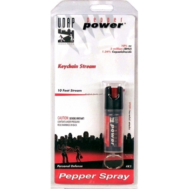 Picture of Udap Industries Inc Keychain Pepper Spray (Stream), 10 FT Ballistic Spray, 10% Oc, .4Oz, 11G