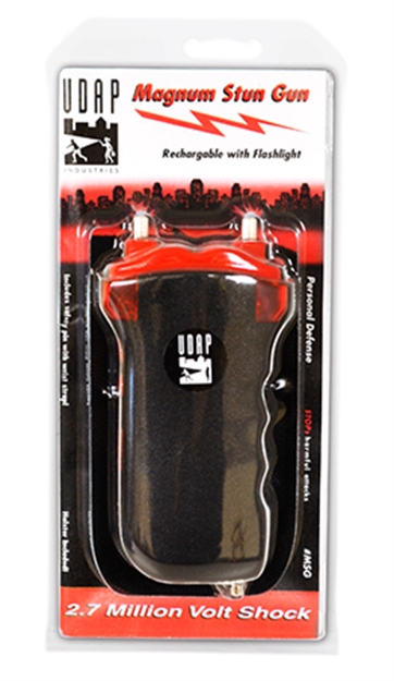 Picture of Udap Industries Inc Magnum Personal Defense Stun Gun With Holster, Flashlight, Alarm, 2.7 Million Volt, Rechargable
