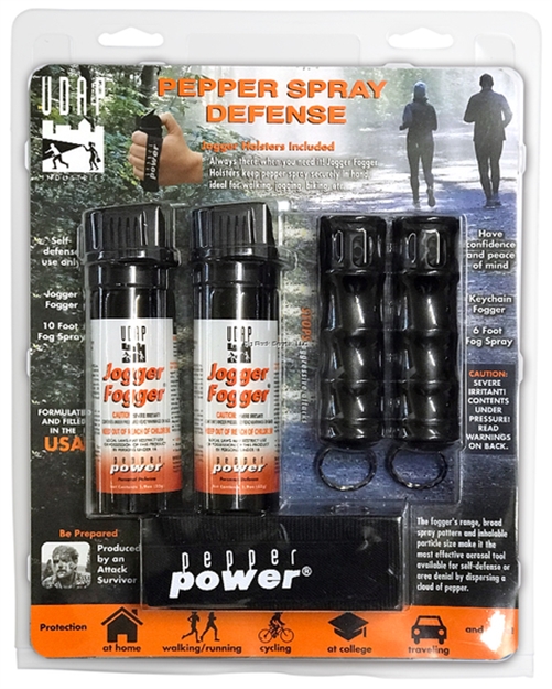 Picture of Udap Industries Inc Pepper Spray Defense Jogger Fogger Kit - 6Pc. 2 Jogger Foggers W/ Holsters 55G & 2 Keychain Foggers 12G