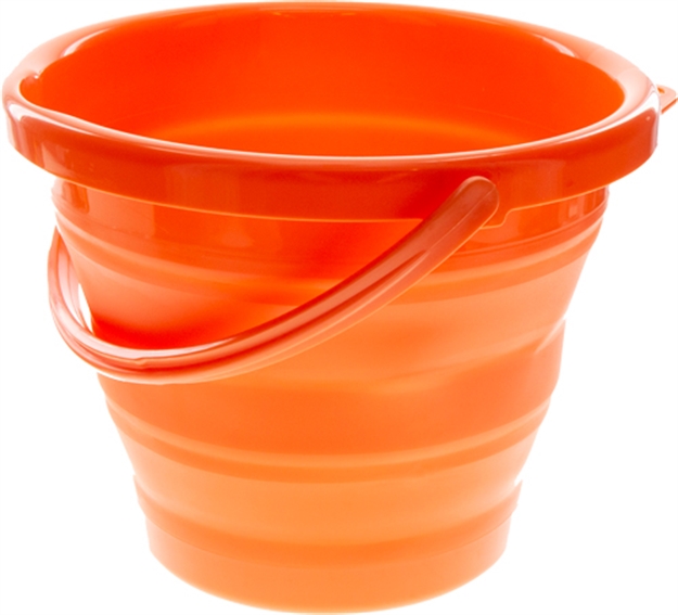 Picture of Ultimate Survival Technologies Flexware Bucket Orange 1.3 Gallon Capacity 7.75"X10"