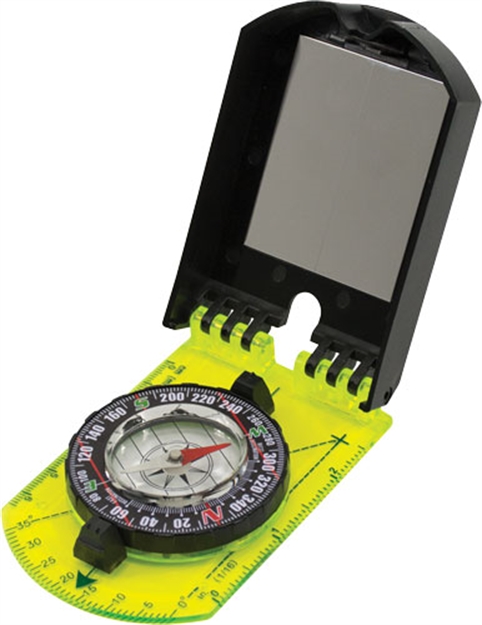 Picture of Ultimate Survival Technologies HI Vis Folding Map Compass W/Swivel Bezel 2.3Oz