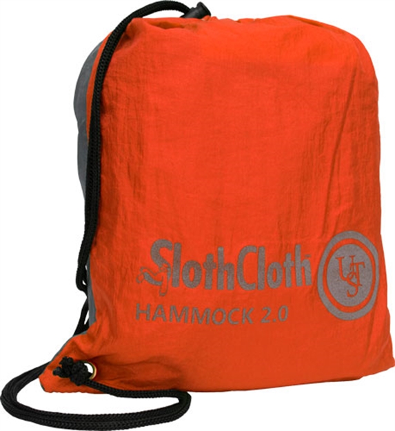Picture of Ultimate Wild Lights Slothcloth Hammock 2.0 Org /Gry W/ Tree Straps And Bag