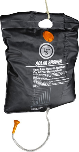 Picture of Ultimate Wild Lights Solar Shower Holds 5 Gallons Black W/Built IN Hndle