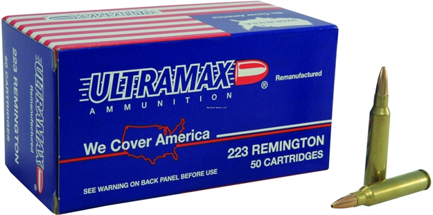 Picture of Ultramax Rifle Ammo 223 Rem, Tnt Hp, 50 Grains, 3050 Fps, 50, Boxed