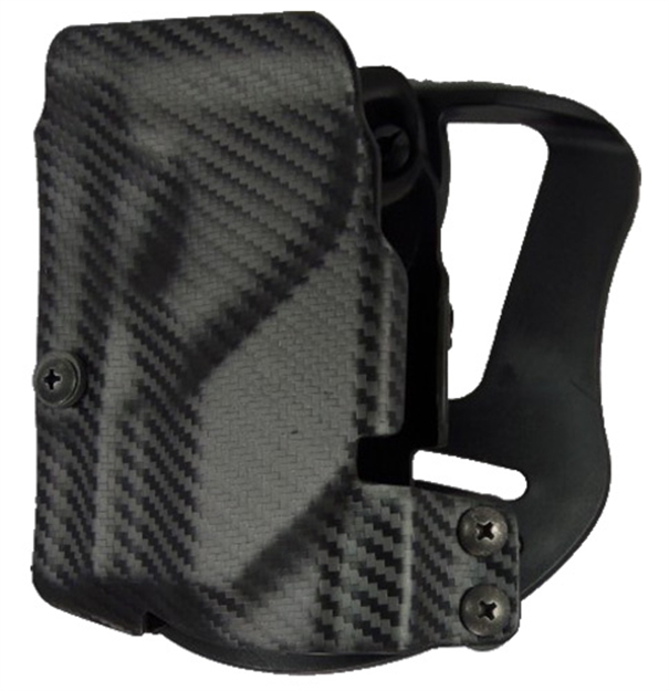Picture of UM Tactical Umh3cl Universal Holster Paddle Attach Left Hand Carbon Fiber Black
