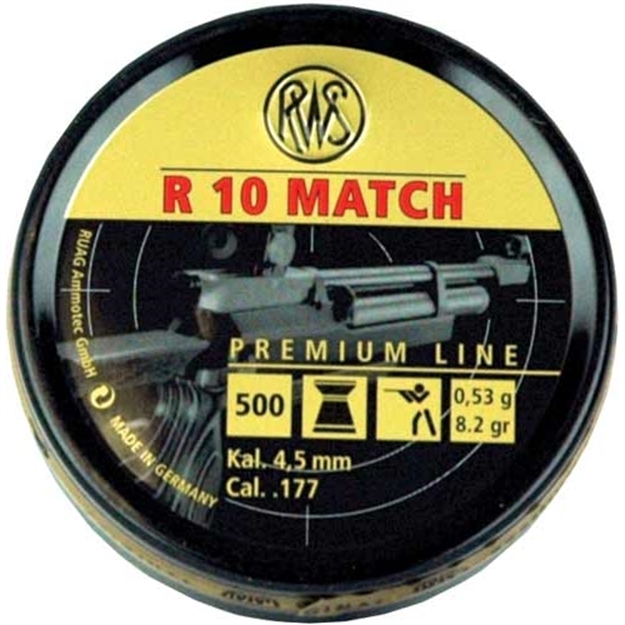 Picture of Rws Pellets 177 R10 Match 8.2 Grains 500-Pack 2315014