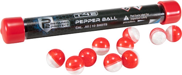 Picture of Umarex Usa T4e P2p 50 Cal Pepper Ball Red/White 10-Pack 2292301 723364923012