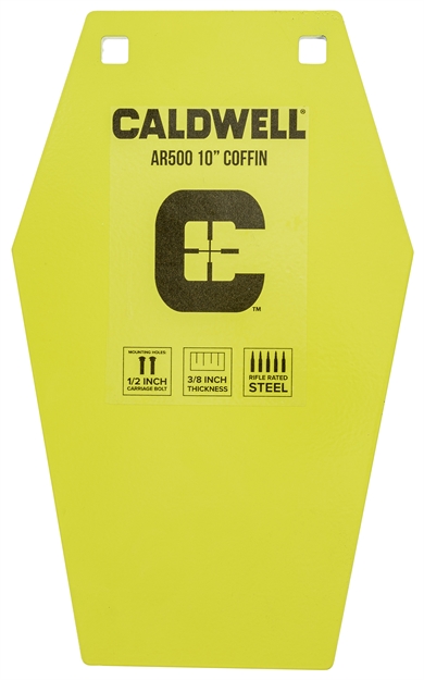 Picture of  Caldwell 1116693 C  10" Coffin Cp4 Yellow Powder Coat Ar500 Steel Hanging 661120079415
