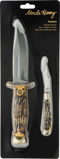 Picture of Uncle Henry Henry Knife & Slip Joint Folder Staglon W/Shth Promo Q3
