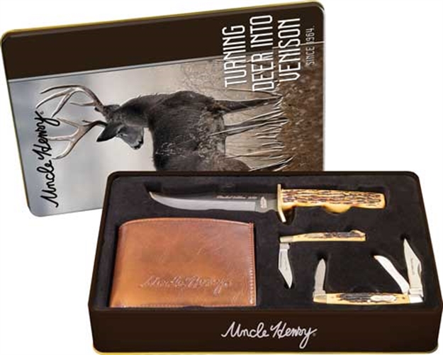 Picture of Uncle Henry Timer Knife LE Gift Set W/ 3 Knives & Wallet Promo Q4