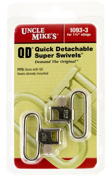 Picture of  Uncle Mike's 10933 Super Swivel  Quick Detach Tri-Lock 1.25" Loop Nickel Finish