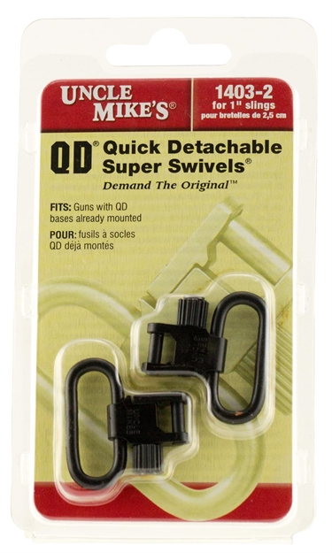 Picture of  Uncle Mike's 14033 Super Swivel  Quick Detach Tri-Lock Blued 1.25" Loop For Rifles OR Shotguns W/Qd Bases 043699140336