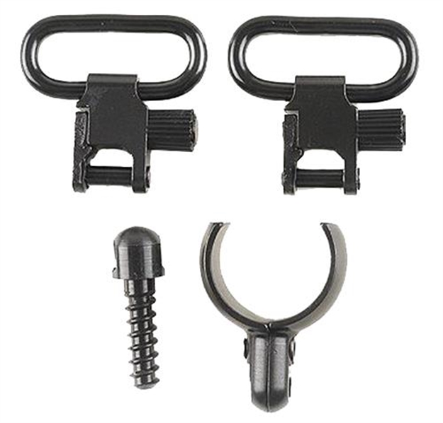 Picture of  Uncle Mike's 15912 Magnum Band Swivel Set Quick Detach 115 Sg-1 Blued 1" Loop For 12 Gauge Single/ Over Under Barrel Shotgun 043699159123