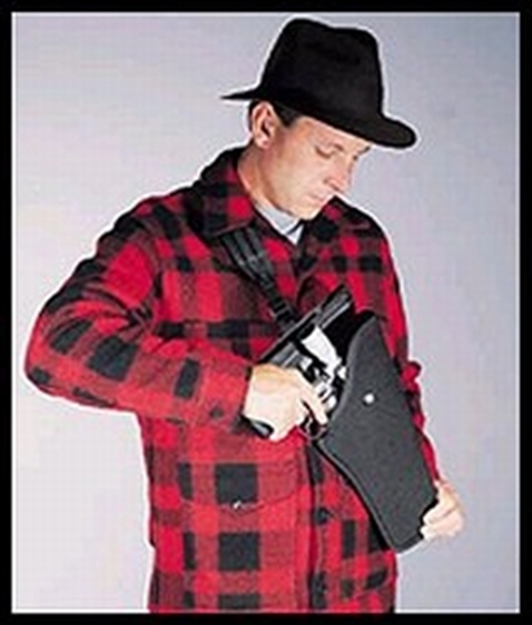 Picture of Uncle Mikes Hunting Holster Scoped Bandolier Sz4 RH Med/Large DA Revolver Black 95041