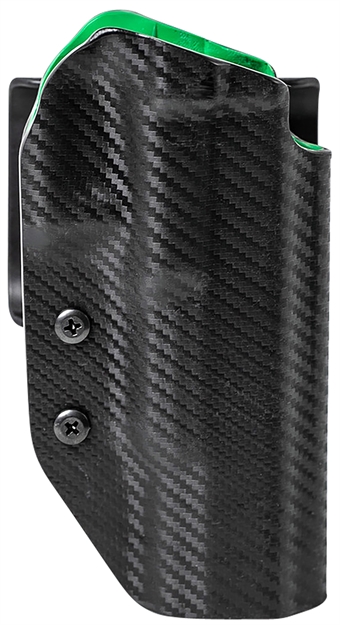 Picture of  Uncle Mike's 54Rnc73bgr Range/Competition Holster Owb Black/Green Boltaron Belt Slide Fits Canik Right Hand