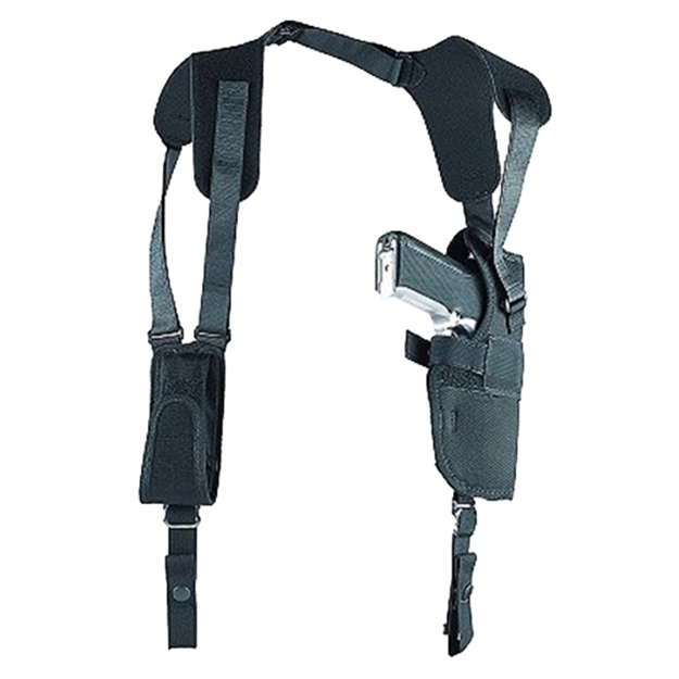 Picture of  Uncle Mike's 83051 Sidekick Vertical Shoulder Holster Shoulder Size 05 Black Cordura Harness Fits Large Semi-Auto Fits 4.50-5" Barrel Right Hand 043699830510