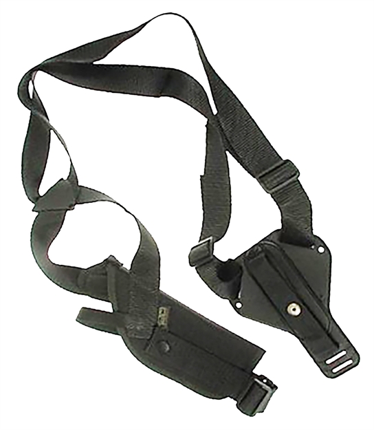 Picture of  Uncle Mike's 85041 Scoped Vertical Shoulder Holster Shoulder Size 04 Black Cordura Harness Fits Med/Lg Revolver 7-8.5" Barrel 043699850419