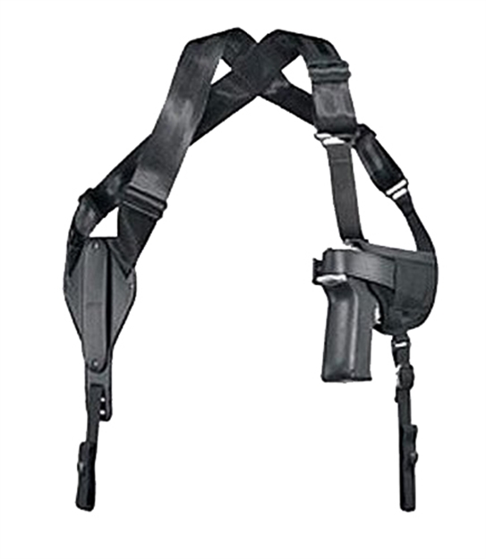 Picture of Uncle Mikes 8736 Cross-Harness Shoulder Holster SZ 36 Black Nylon