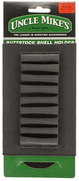 Picture of  Uncle Mike's 88481 Buttstock Shell Holder  Black Nylon 9Rd Rifle 043699884810