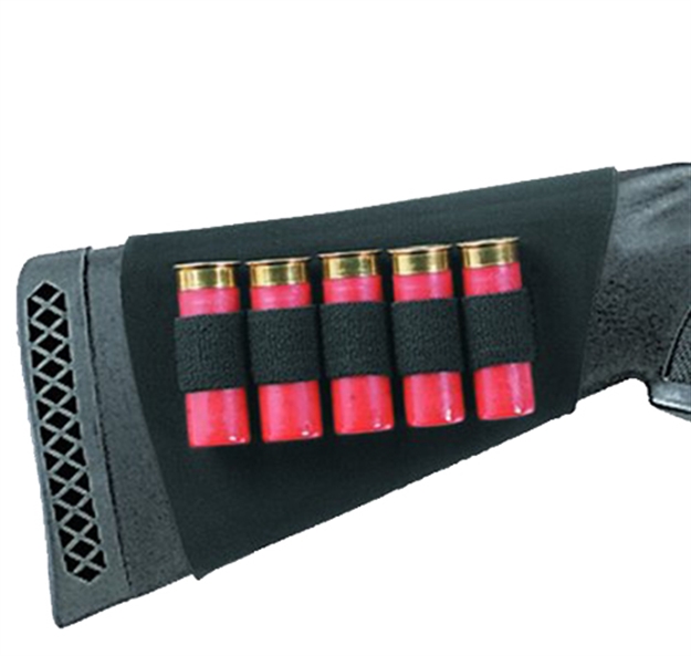 Picture of  Uncle Mike's 88493 Buttstock Shell Holder  Black Neoprene 5Rd Shotgun 043699884933