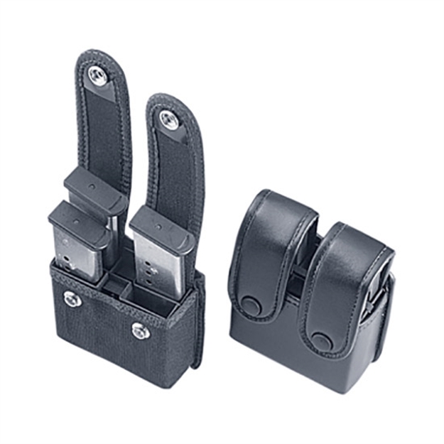 Picture of Uncle Mikes Double Magazine Pouch For Staggered Mags W/Snaps Blk
