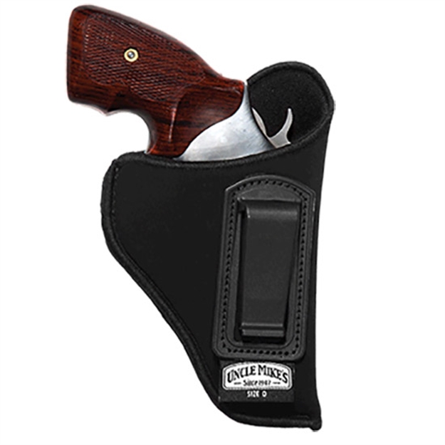 Picture of  Uncle Mike's 89102 Inside The Pants Holster Iwb Size 10 Black Suede Like Belt Clip Fits Small Autos .22-.25 Cal Left Hand
