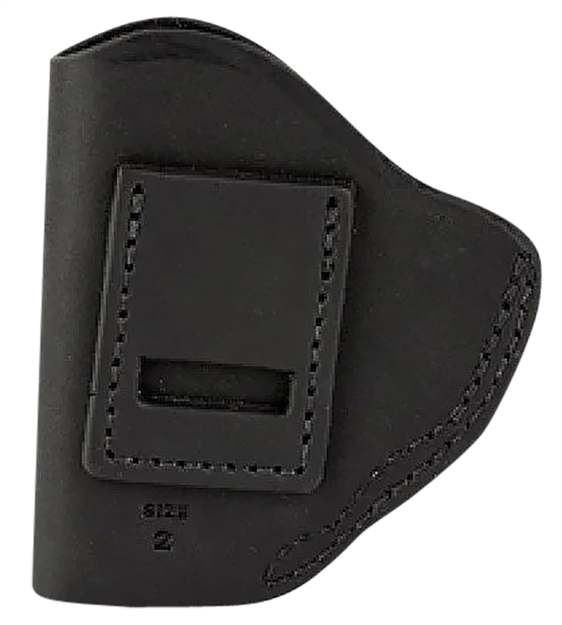 Picture of Uncle Mikes-Leather(1791) Umiwb2mbla Inside The Waistband  Iwb Size 02 Matte Black Leather Belt Clip Fits Small Frame Revolver Right Hand UM-IWB-2-MBL-R 810102212313