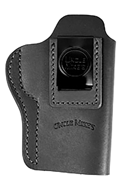 Picture of Uncle Mikes-Leather(1791) Umiwb5mbla Inside The Waistband  Iwb Size 05 Matte Black Leather Belt Clip Fits Sig P320 Right Hand UM-IWB-5-MBL-R 810102212375