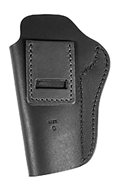 Picture of Uncle Mikes-Leather(1791) Umiwb6mbla Inside The Waistband  Iwb Size 06 Matte Black Leather Belt Clip Fits 1911 5" Right Hand UM-IWB-6-MBL-R 810102212399